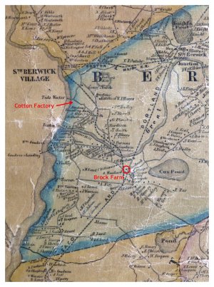 Brock Farm 1872 map